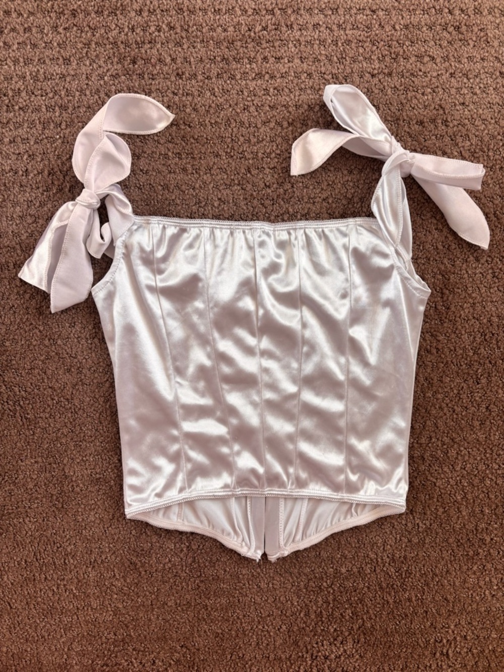 Dolls Kill Satin Corset Tank in Light Pink - Picture 2 of 3
